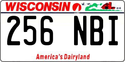 WI license plate 256NBI