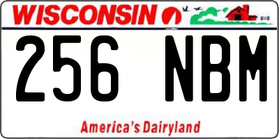 WI license plate 256NBM