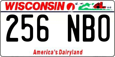 WI license plate 256NBO