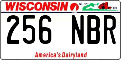 WI license plate 256NBR