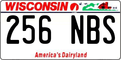 WI license plate 256NBS