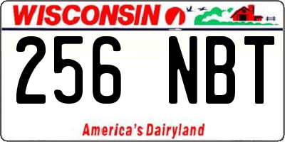 WI license plate 256NBT