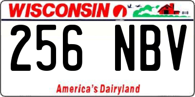 WI license plate 256NBV