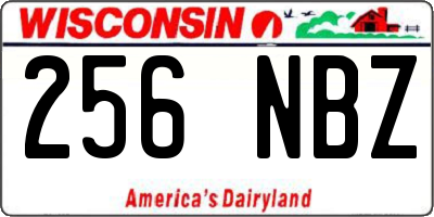 WI license plate 256NBZ