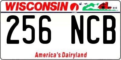 WI license plate 256NCB