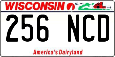 WI license plate 256NCD