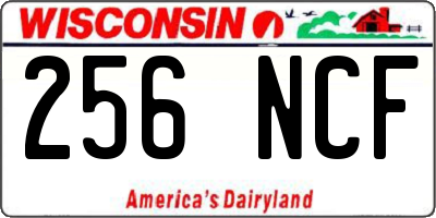 WI license plate 256NCF