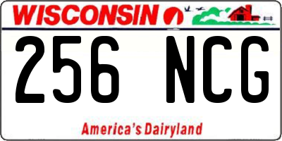 WI license plate 256NCG