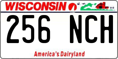 WI license plate 256NCH