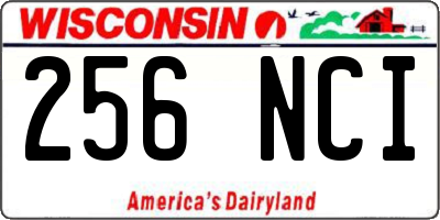 WI license plate 256NCI
