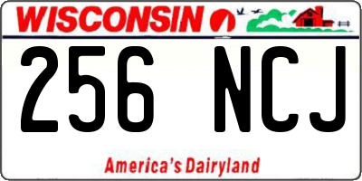 WI license plate 256NCJ
