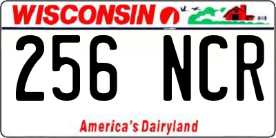 WI license plate 256NCR