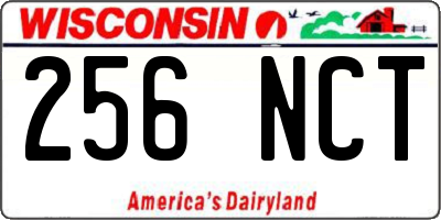 WI license plate 256NCT