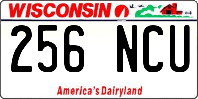 WI license plate 256NCU