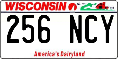 WI license plate 256NCY