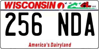 WI license plate 256NDA