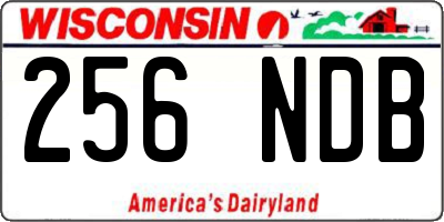 WI license plate 256NDB