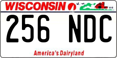 WI license plate 256NDC