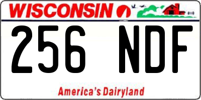 WI license plate 256NDF