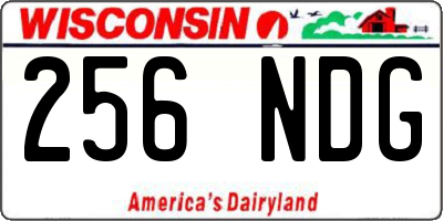WI license plate 256NDG