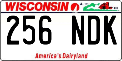 WI license plate 256NDK