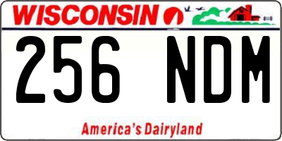 WI license plate 256NDM