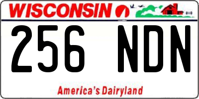 WI license plate 256NDN