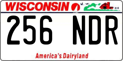 WI license plate 256NDR