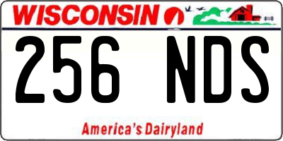 WI license plate 256NDS