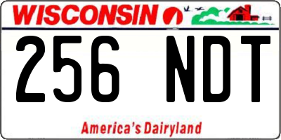 WI license plate 256NDT
