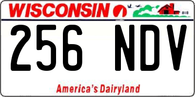 WI license plate 256NDV