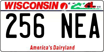 WI license plate 256NEA