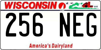 WI license plate 256NEG