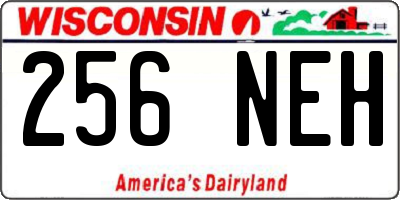 WI license plate 256NEH