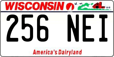 WI license plate 256NEI