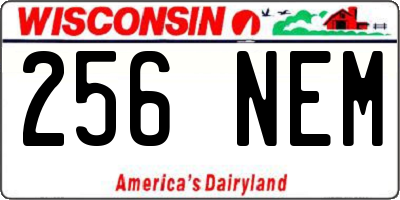 WI license plate 256NEM
