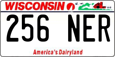 WI license plate 256NER