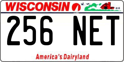 WI license plate 256NET