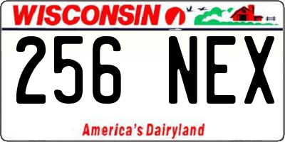 WI license plate 256NEX