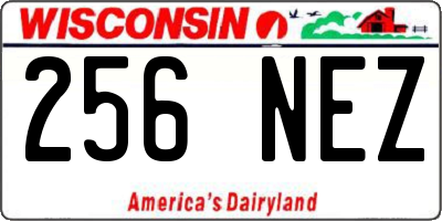 WI license plate 256NEZ