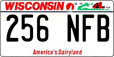 WI license plate 256NFB