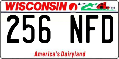WI license plate 256NFD
