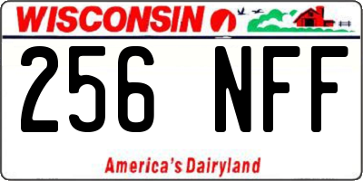 WI license plate 256NFF