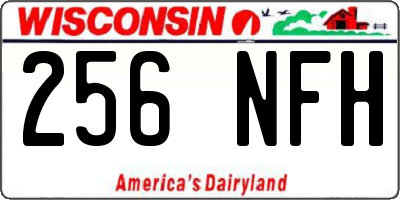 WI license plate 256NFH