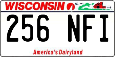 WI license plate 256NFI