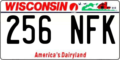 WI license plate 256NFK