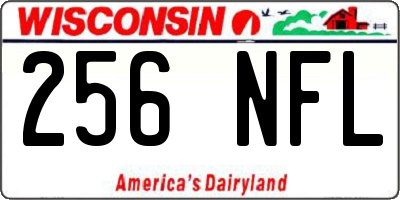 WI license plate 256NFL