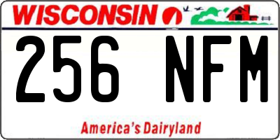 WI license plate 256NFM