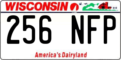 WI license plate 256NFP