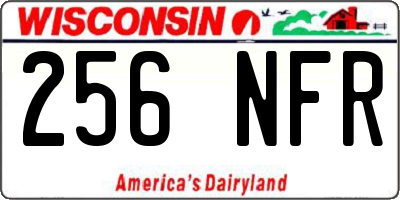 WI license plate 256NFR